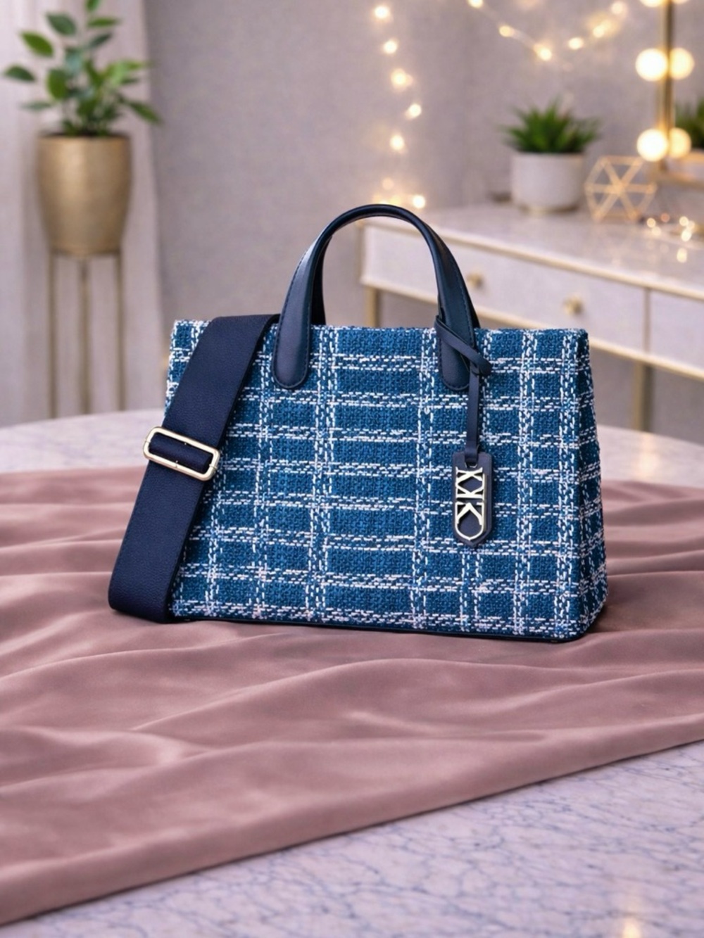 MICHAEL KORS Denim Messenger Crossbody Bag NWT